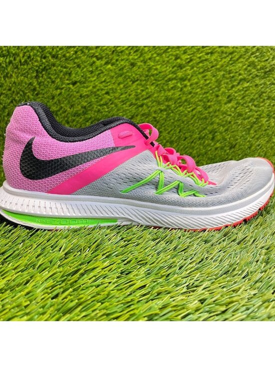 Nike Shoes - Nike Air Zoom Winflo 3 Womens Size 10 Gray Pink Athletic Running Shoes Sneakers
